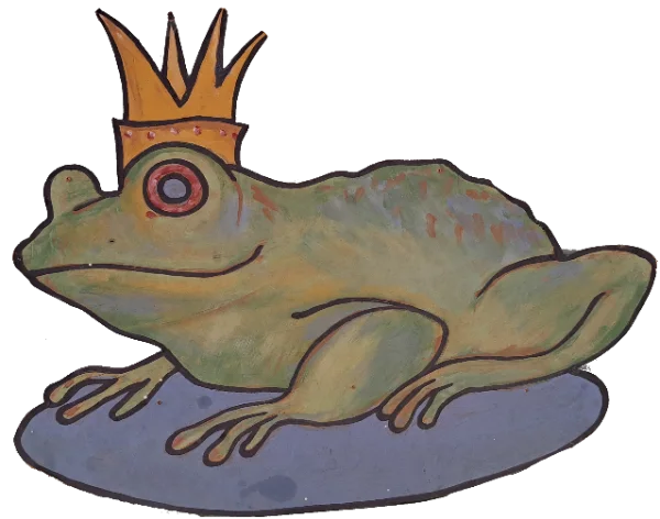 ein Frosch mit Krone